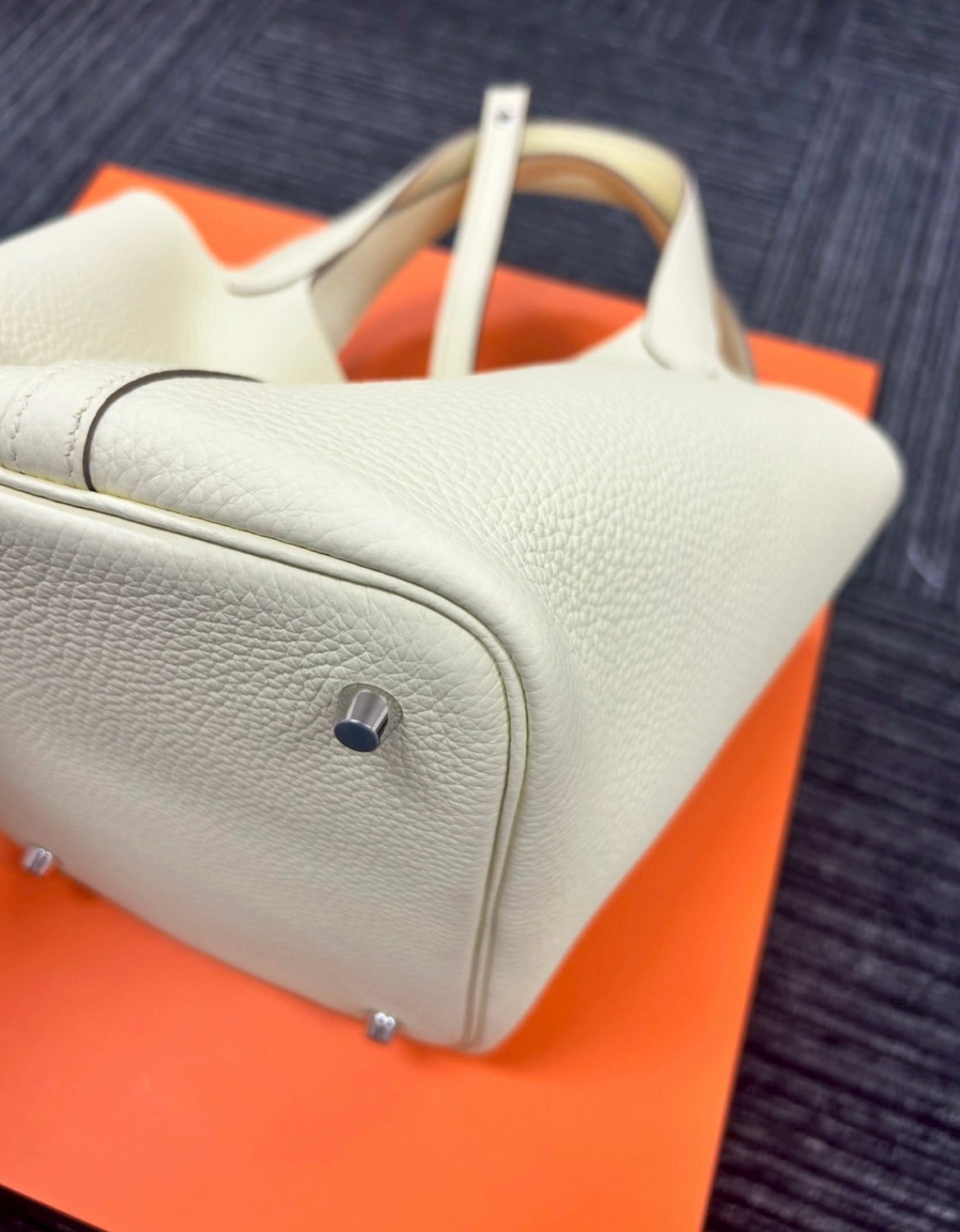 HERMES ピコタンロックMM ジョーヌミルトン　シルバー金具#1215