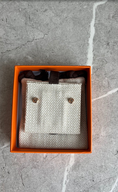 ポップHピアスミニ/マロングラッセ/ピンクゴールド金具 #1103