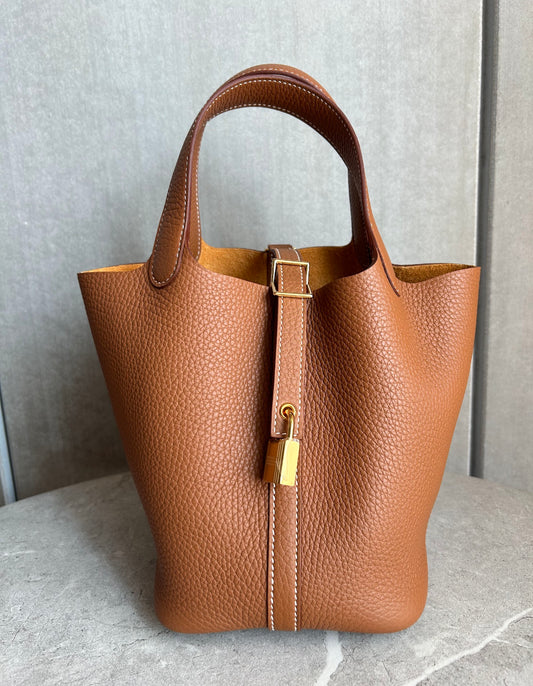 HERMES ピコタンPM ゴールド#1502