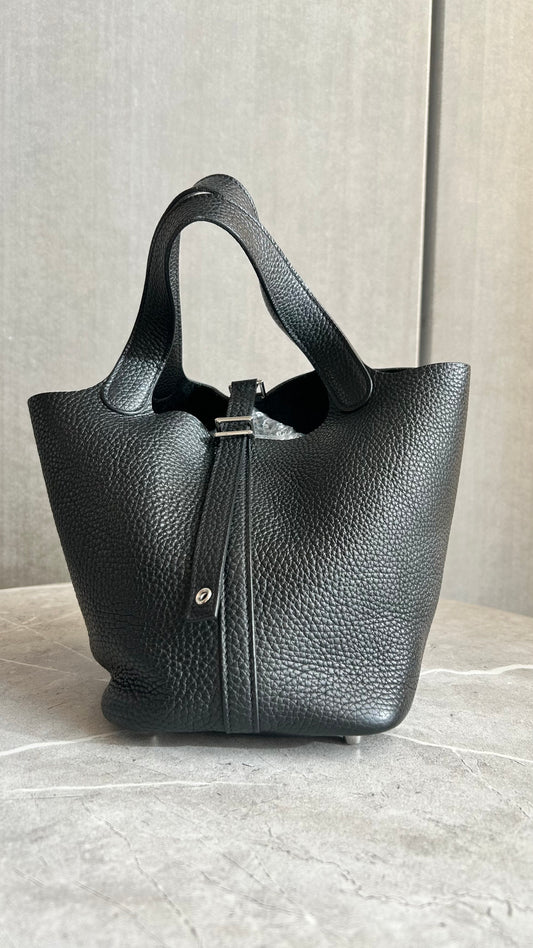 【HERMES】ピコタンロックPM ノワール シルバー金具#747
