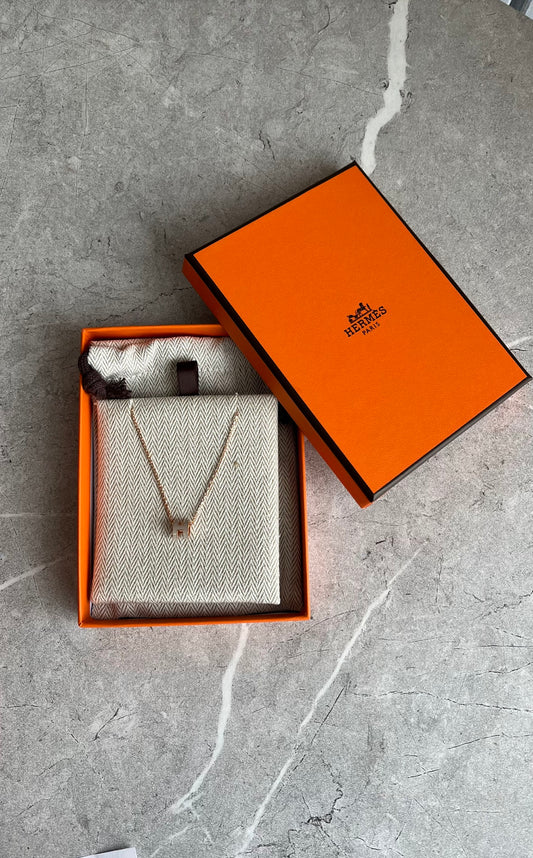 HERMES ポップHネックレスミニ　マロングラッセ#1104