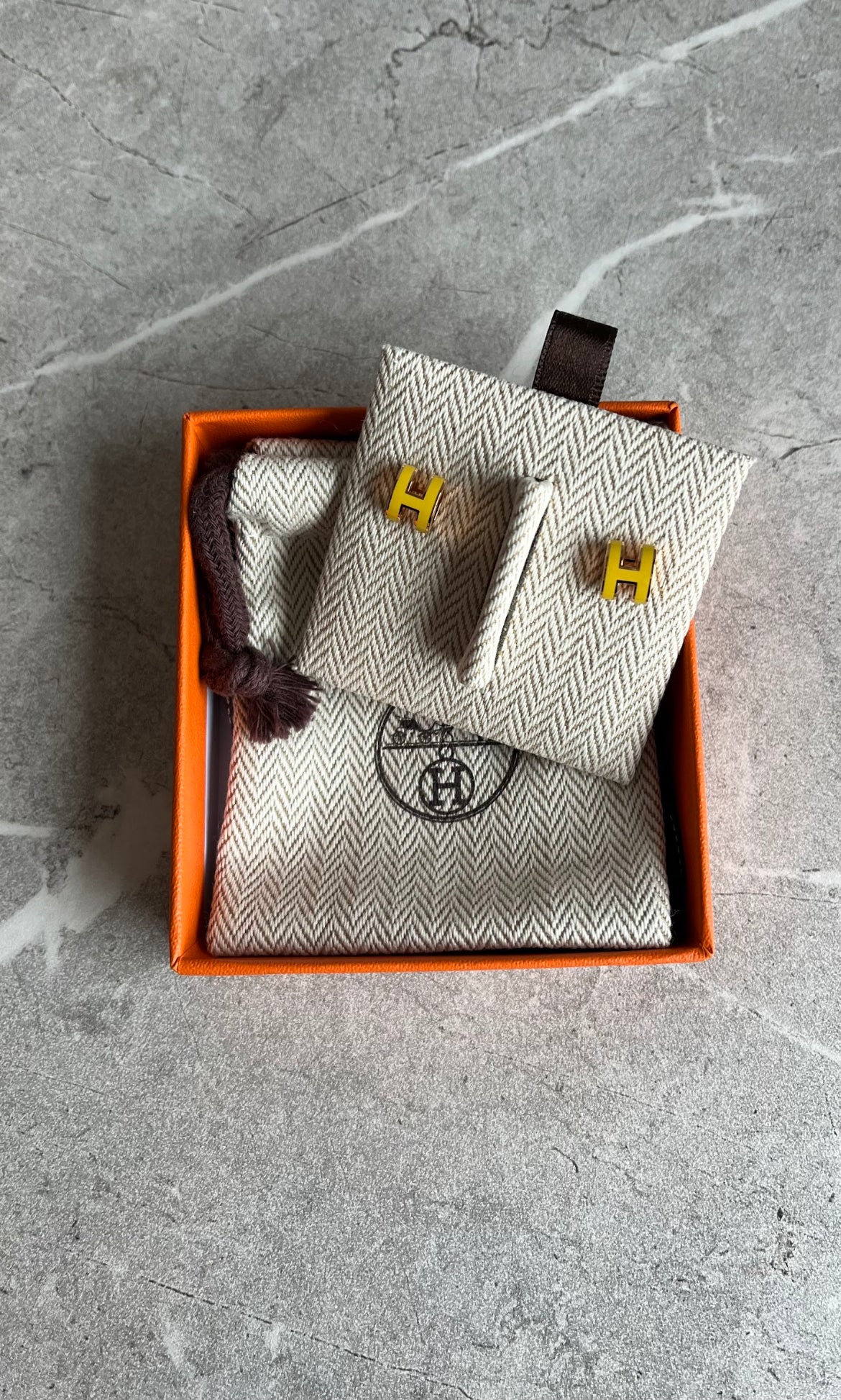 ポップHピアス/ジョーヌナプル/ローズゴールド金具 #999