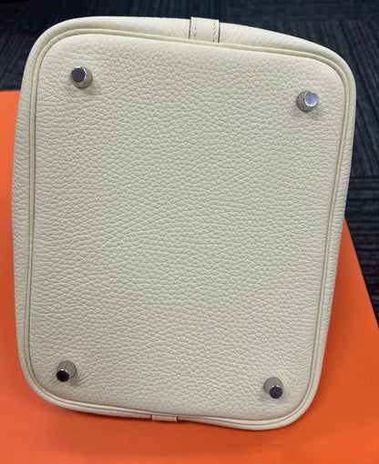 HERMES ピコタンロックMM ジョーヌミルトン　シルバー金具#1215