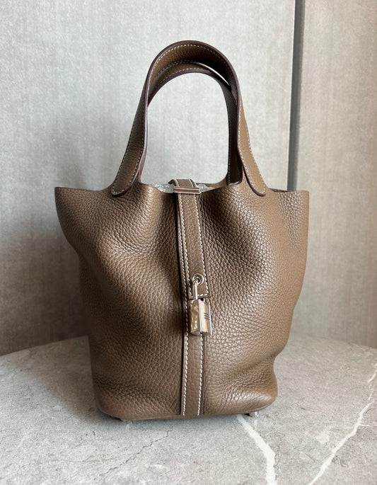 HERMES ピコタンPM エトゥープ シルバー金具#1503