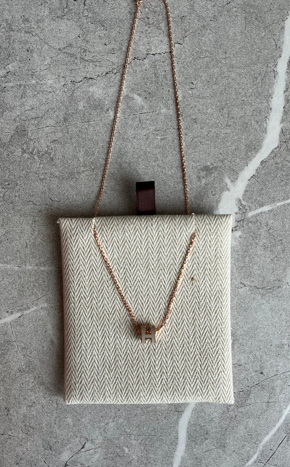 HERMES ポップHネックレスミニ　マロングラッセ#1104