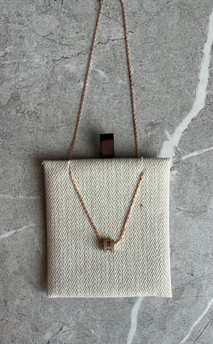 HERMES ポップHネックレスミニ　マロングラッセ#1104