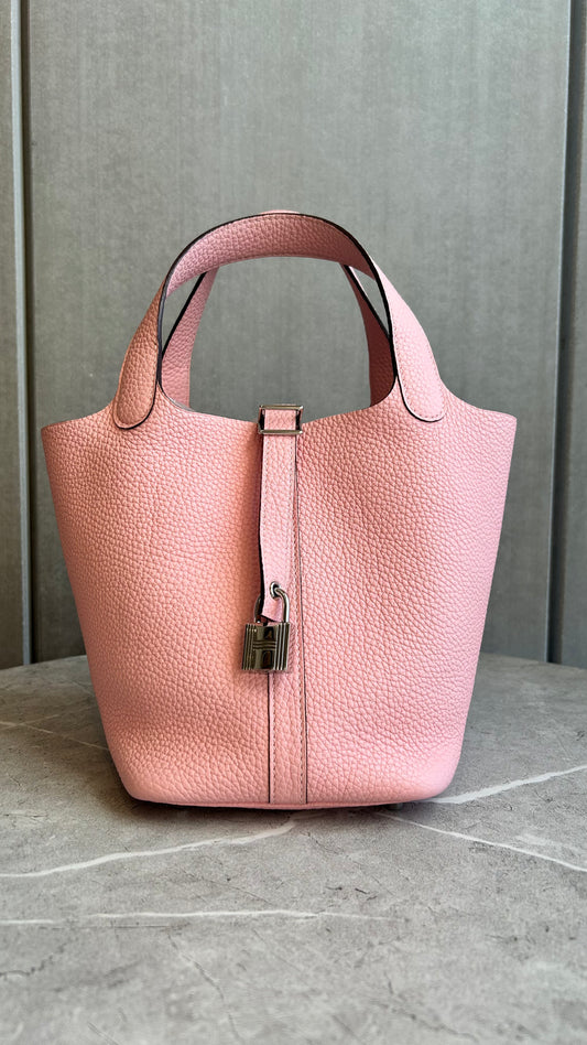 【HERMES】ピコタンロックPM ローズサクラ シルバー金具#775