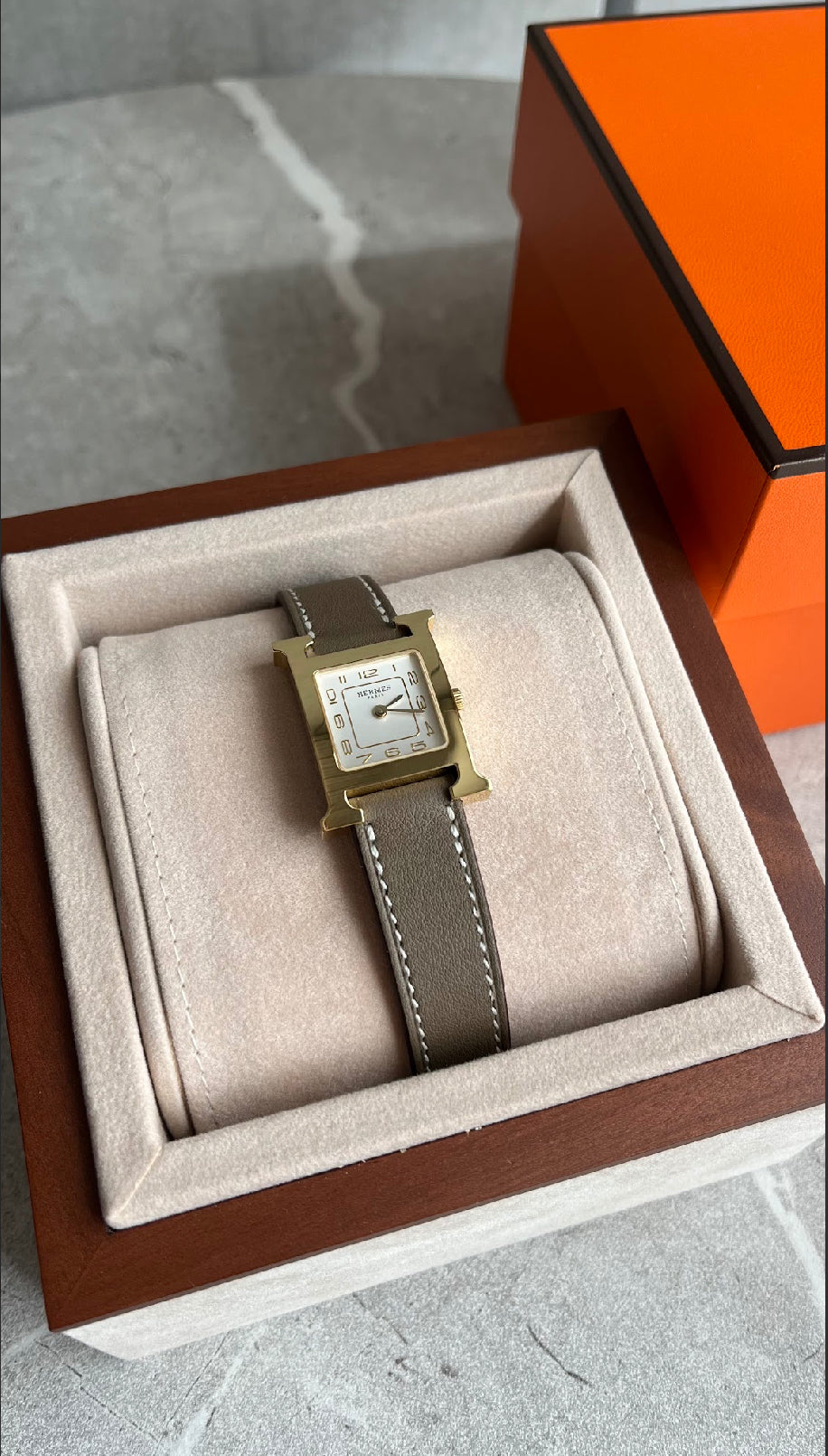 HウォッチPM25ｍｍ/エトゥープ/スモールケース #1106