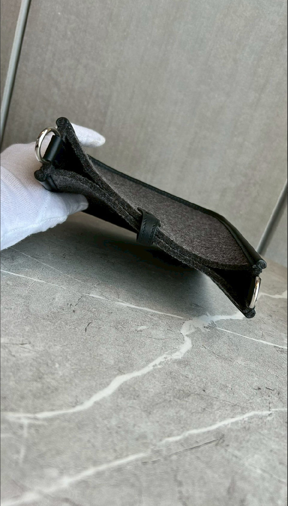 エヴリンTPM/ノワールフェルト/シルバー金具 #1140