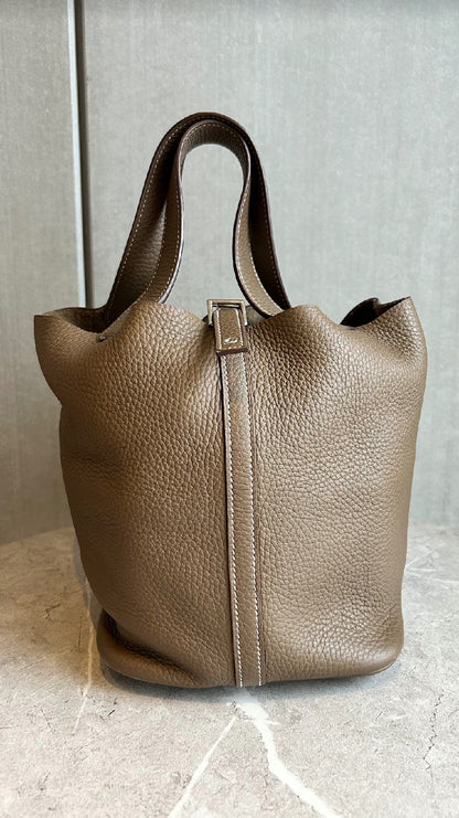 【HERMES】ピコタンロックMM エトゥープ シルバー金具#506