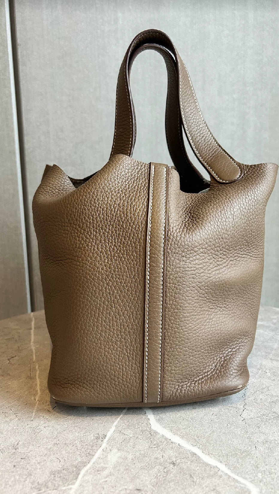 【HERMES】ピコタンロックMM エトゥープ シルバー金具#506