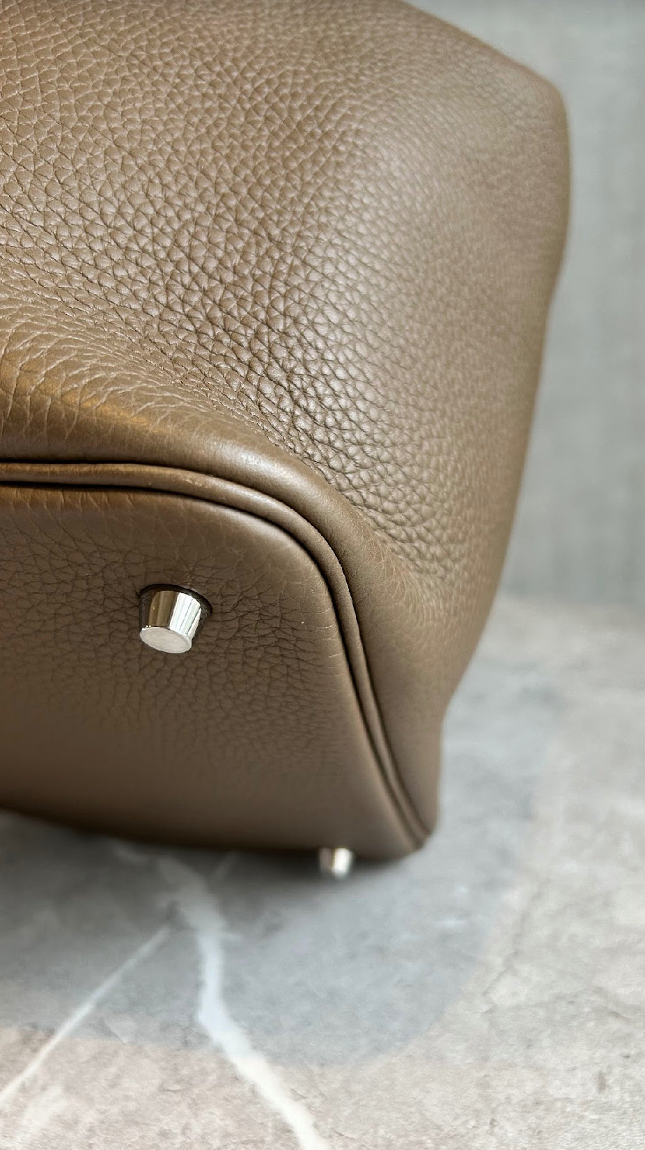 【HERMES】ピコタンロックMM エトゥープ シルバー金具#506