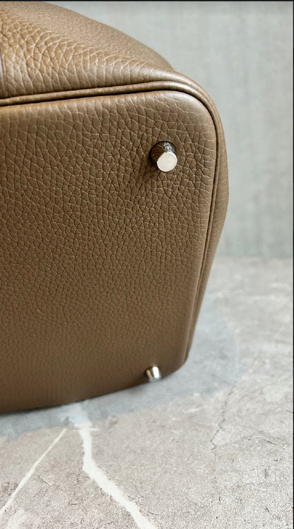 【HERMES】ピコタンロックMM エトゥープ シルバー金具#506