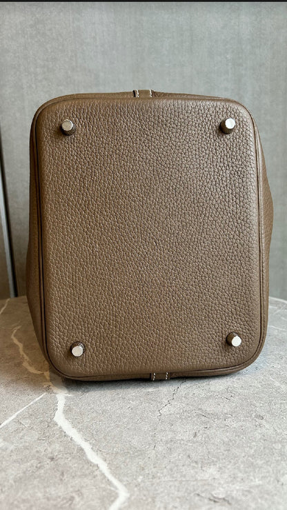 【HERMES】ピコタンロックMM エトゥープ シルバー金具#506
