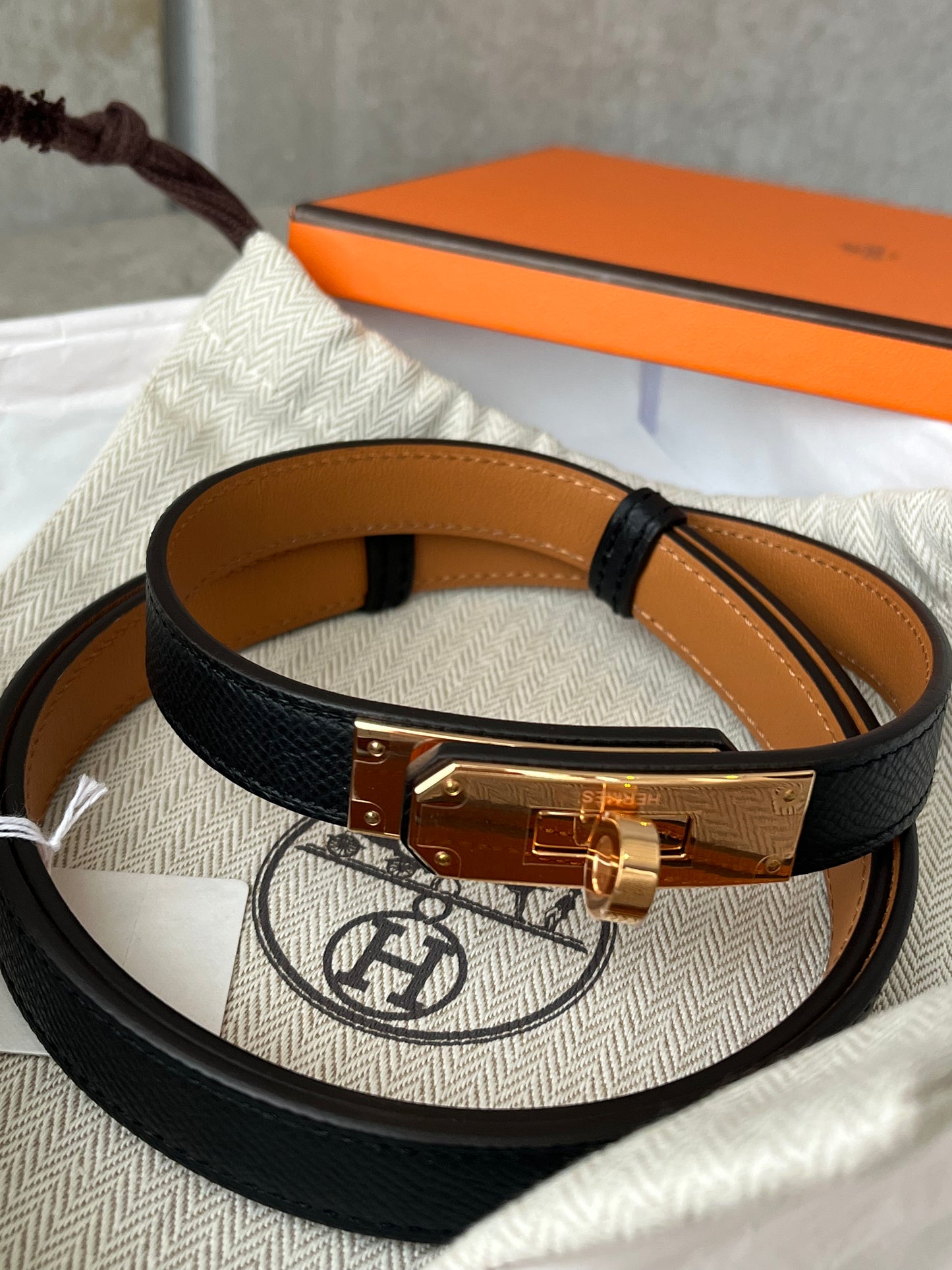 HERMES ケリーベルト ノワール  #2589
