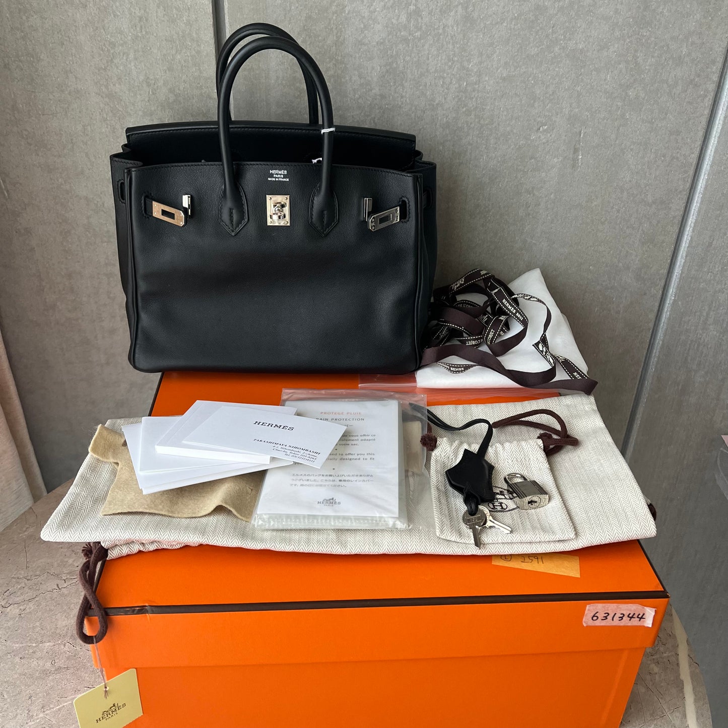 #2591 HERMES バーキン 25 ノワール