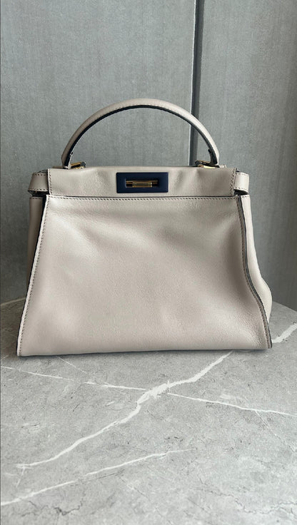 【FENDI】ピーカブー/ピンクベージュ系/ゴールド金具 ＃1323