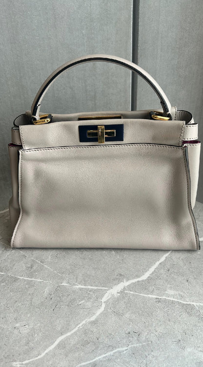 【FENDI】ピーカブー/ピンクベージュ系/ゴールド金具 ＃1323