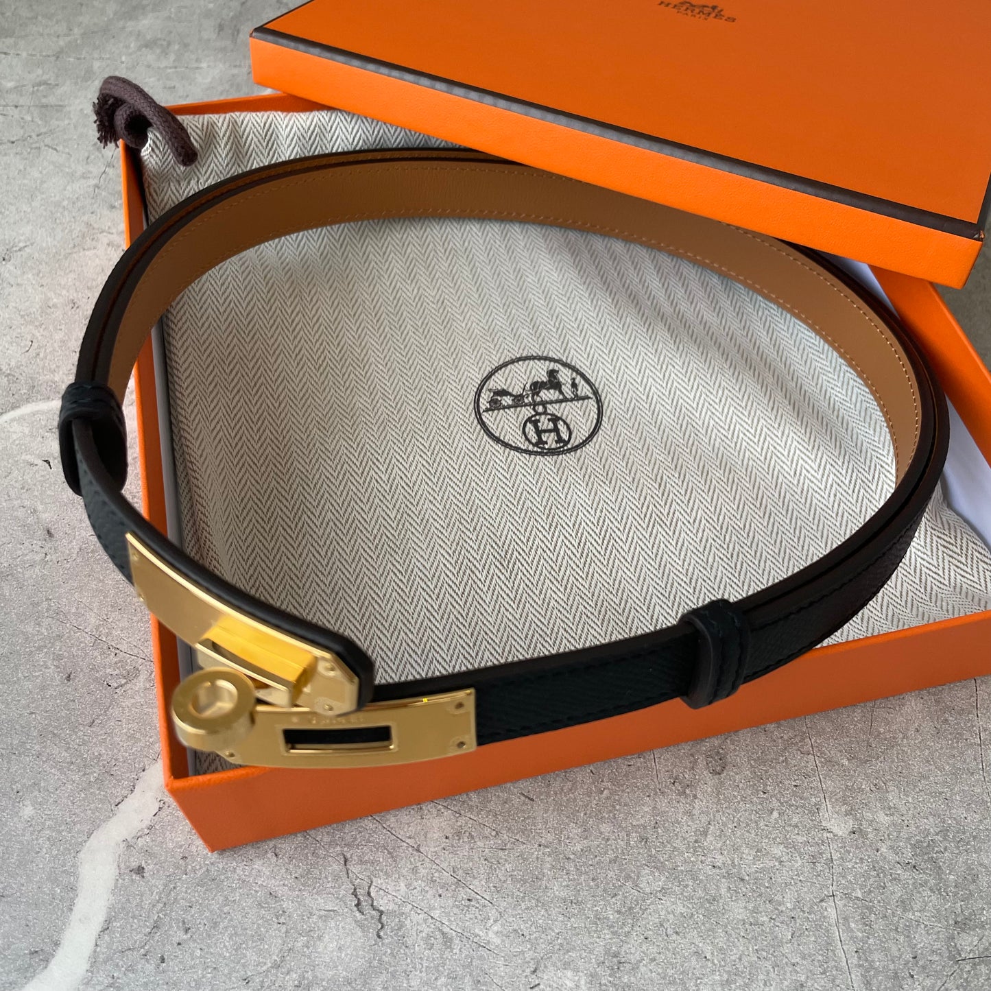 HERMES ケリーベルト ノワール  #2621