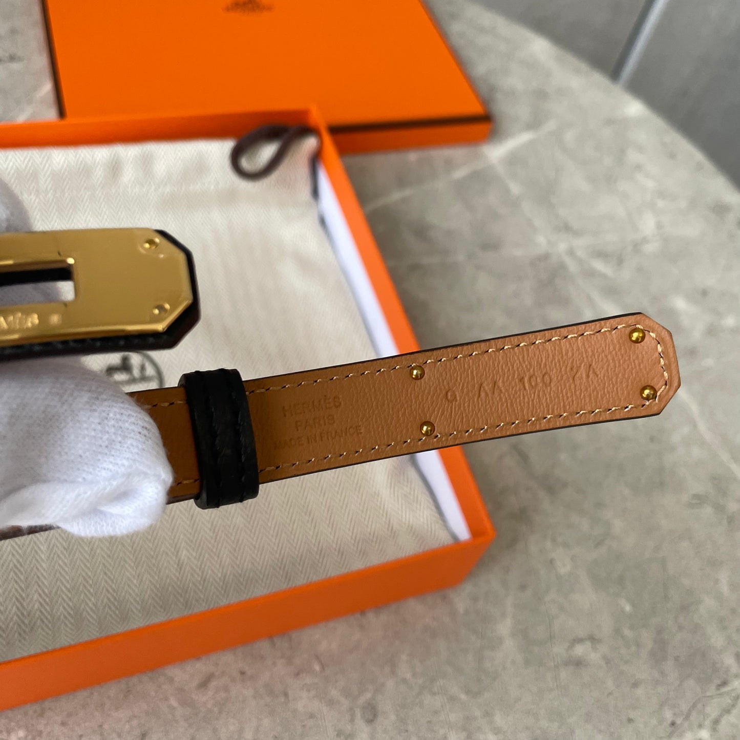 HERMES ケリーベルト ノワール  #2621