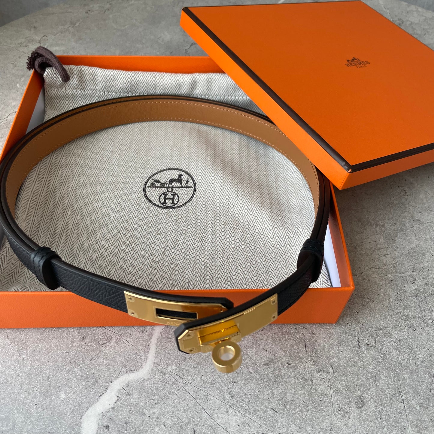 HERMES ケリーベルト ノワール  #2621