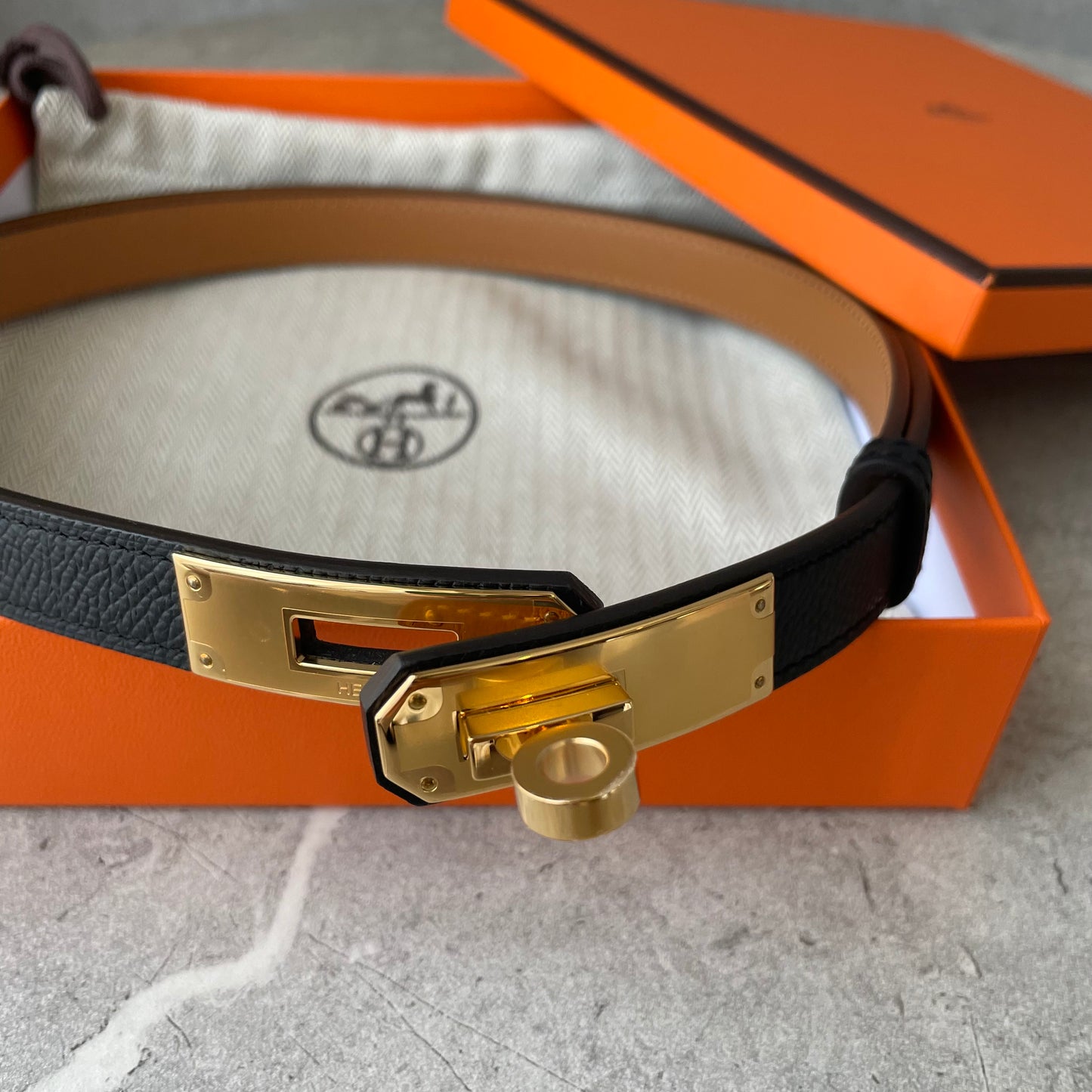 HERMES ケリーベルト ノワール  #2621