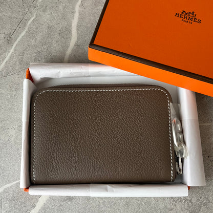 HERMES ジップアンドゴーコンパクト エトゥープ#2601