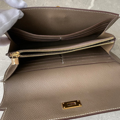 HERMES ケリーウォレット エトゥープ #2663