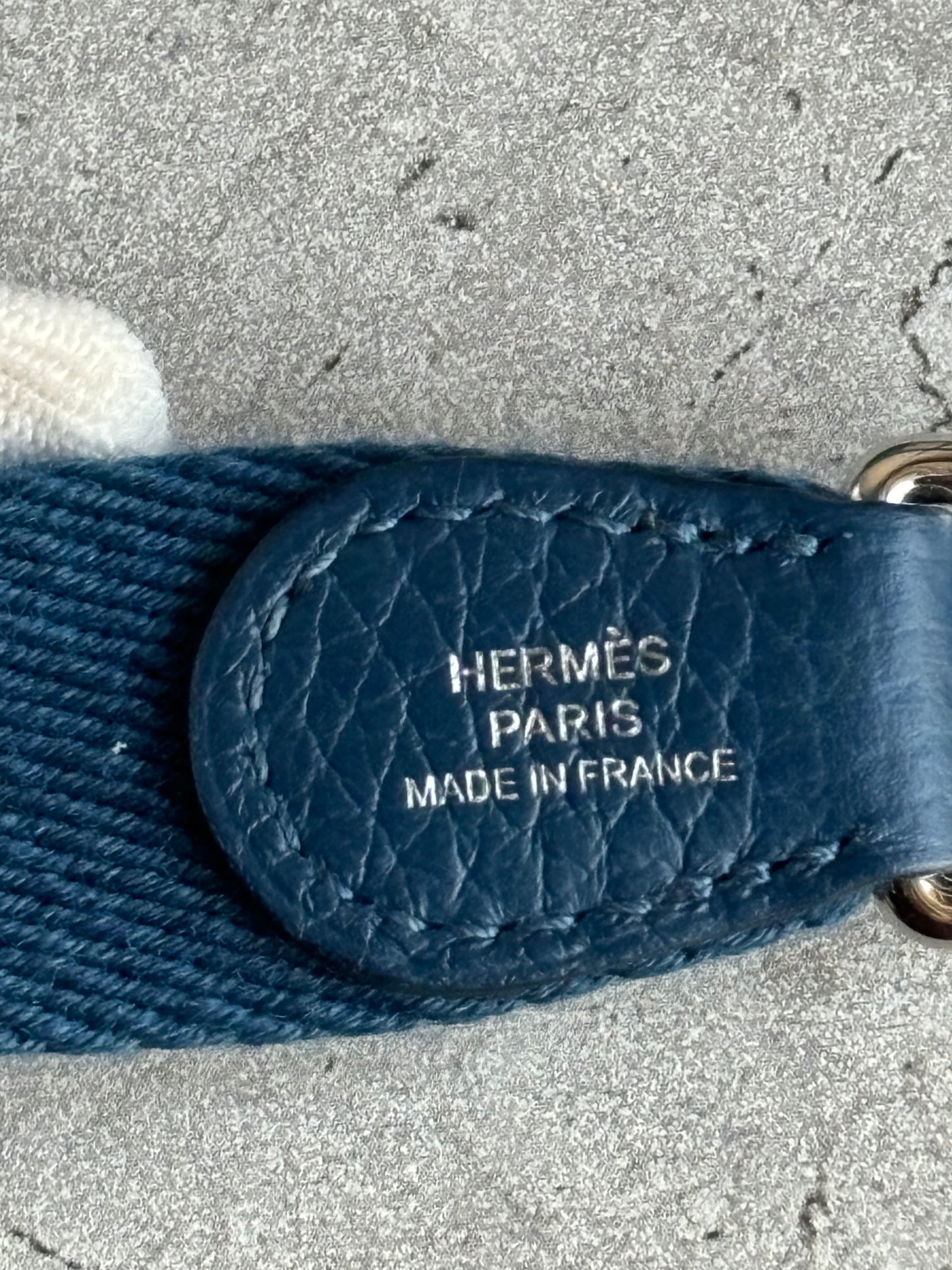 【HERMES】エヴリンtpmディープブルー/シルバー金具 #785