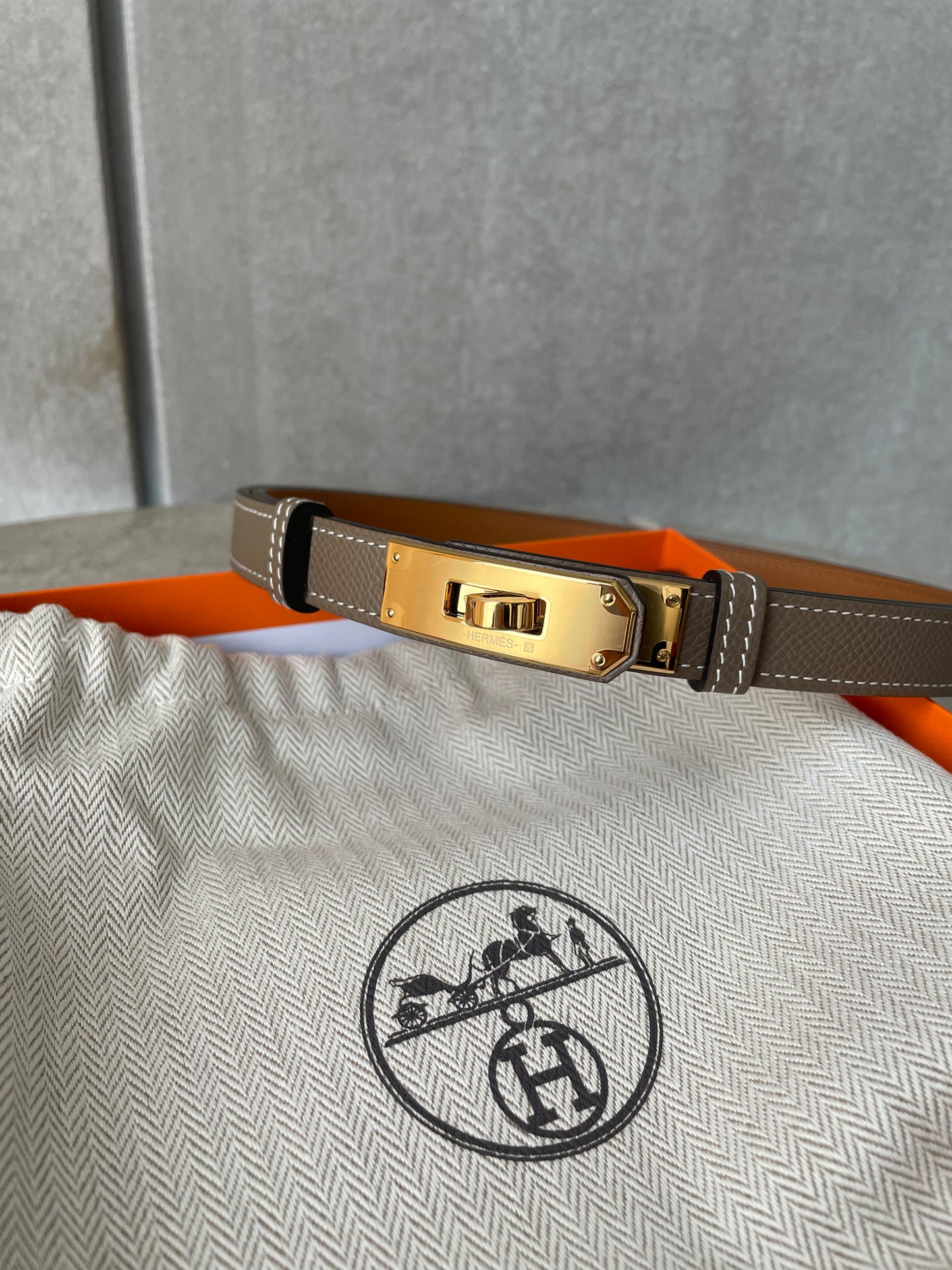 HERMES ケリーベルト エトゥープ   #2694