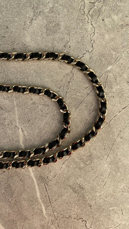 シャネル ミニマトラッセ トップハンドル 黒 ゴールド金具 #2053