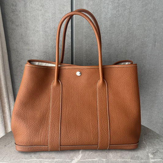 エルメス ガーデンパーティー PM オールレザー ゴールド #2805