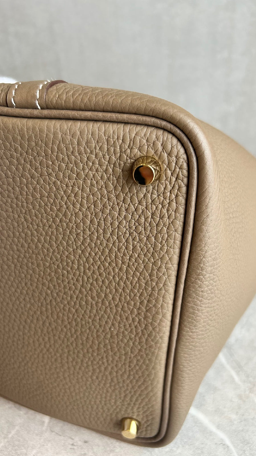 ピコタンロックPM エトゥープ　ゴールド金具 HERMES（エルメス） ピコタンロック18/PM エトゥープ トリヨン