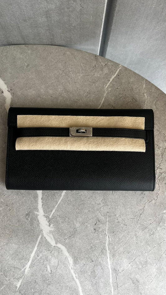 エルメス ケリートゥーゴー ノワール エプソン シルバー金具 #2135