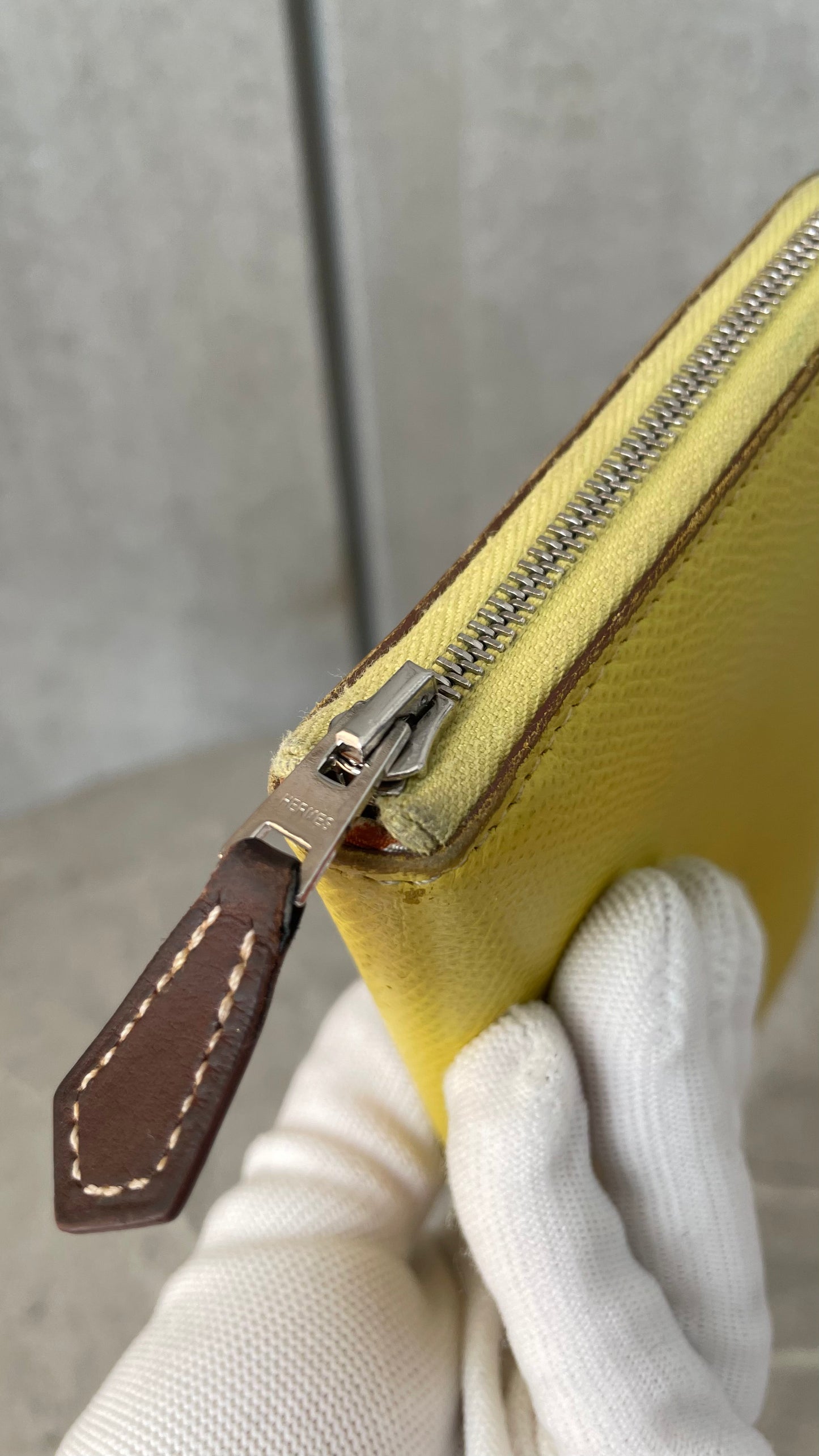 HERMES シルクイン／ロング ライム #2370