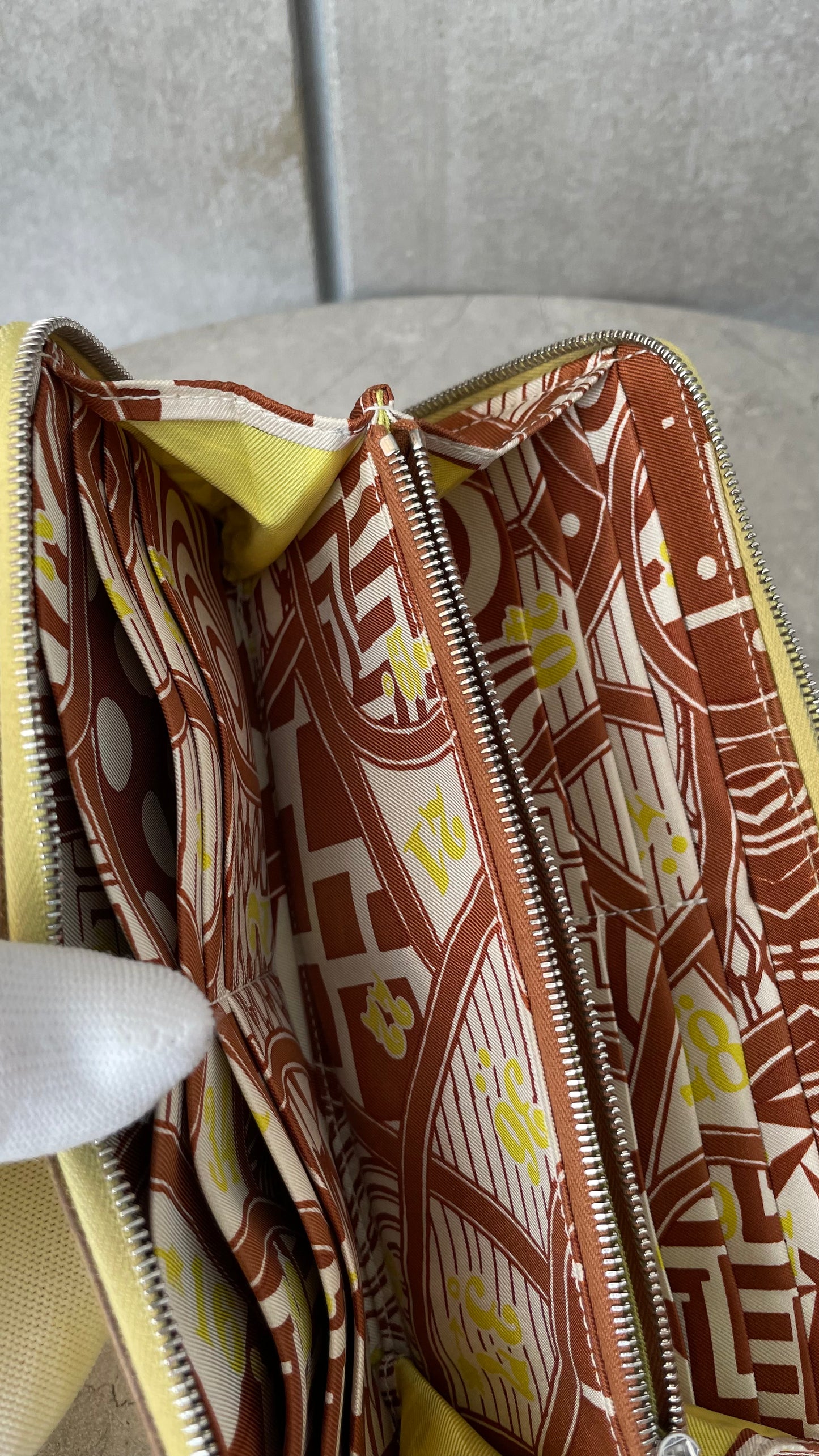 HERMES シルクイン／ロング ライム #2370