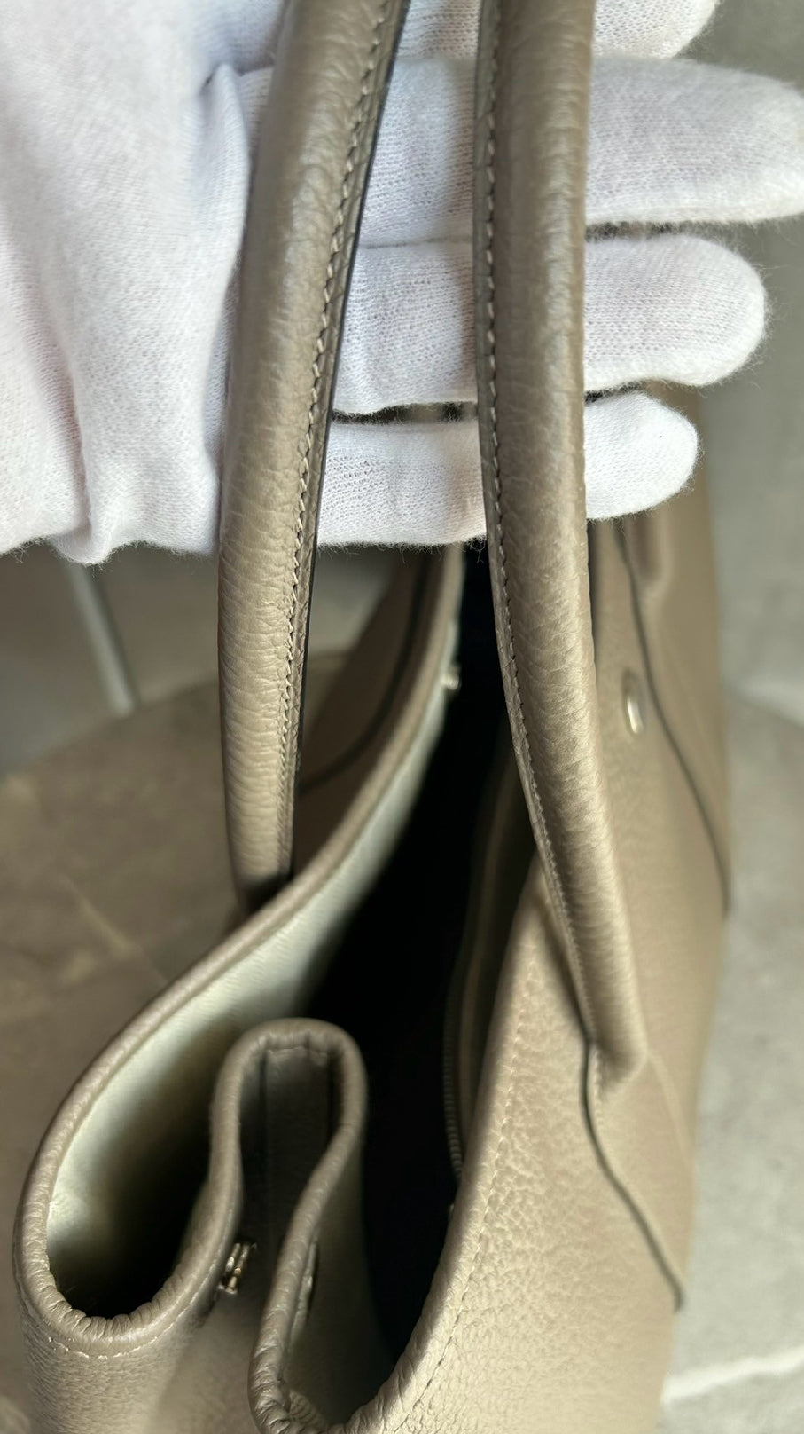 ガーデンパーティPM/オールレザー/トゥルティエールグレー #1124