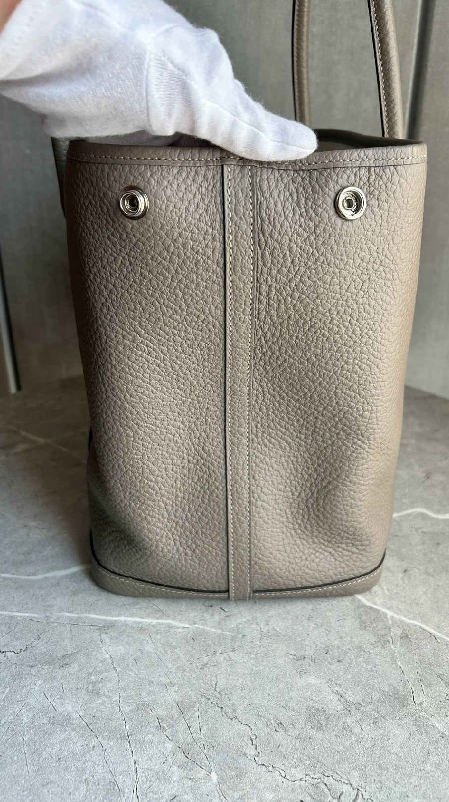 ガーデンパーティPM/オールレザー/トゥルティエールグレー #1124