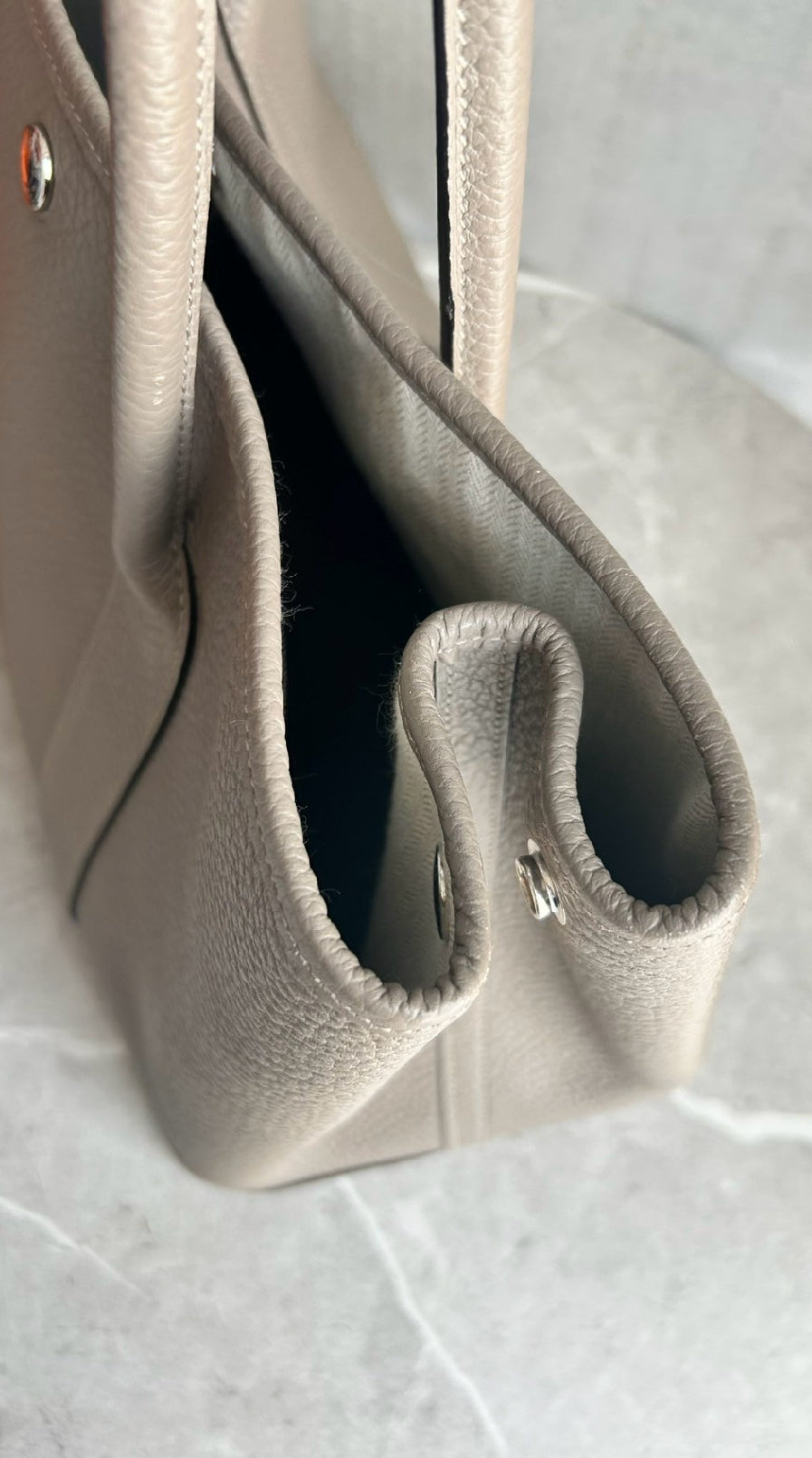 ガーデンパーティPM/オールレザー/トゥルティエールグレー #1124