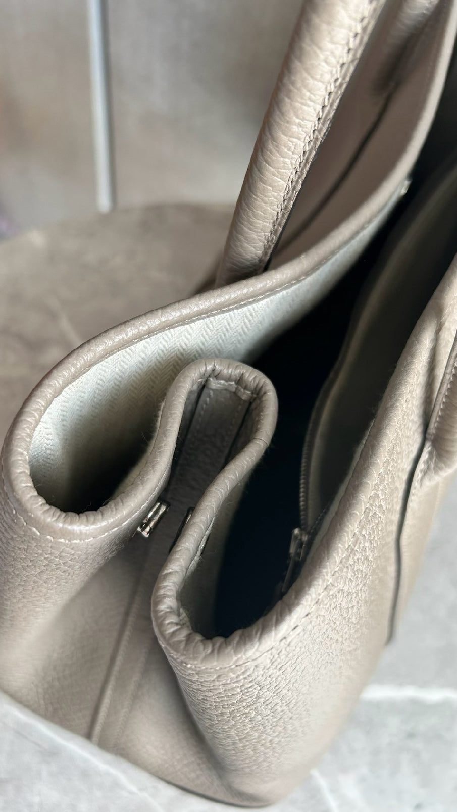 ガーデンパーティPM/オールレザー/トゥルティエールグレー #1124